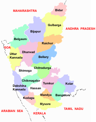 Karnataka And Kerala Map / Jungle Maps: Map Of Karnataka And Kerala ...